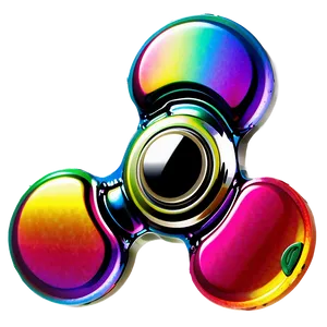 Rainbow Metal Fidget Spinner Png 06202024 PNG image