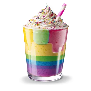 Rainbow Milkshake PNG 43