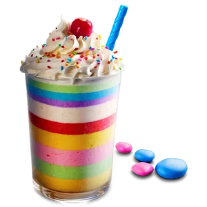 Rainbow Milkshake PNG Mpa