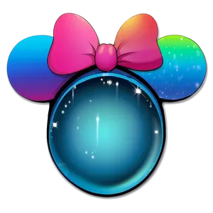 Rainbow Minnie Mouse Ears PNG 06132024
