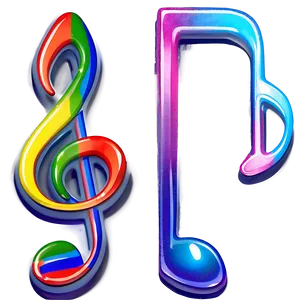 Rainbow Music Note Png 04292024 PNG image