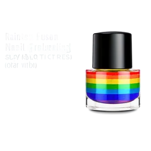 Rainbow Nail Polish Bottle PNG Rlg72 PNG