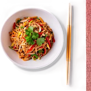 Rainbow Pad Thai With Peppers Png Vaa PNG image