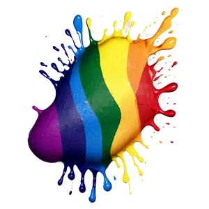 Rainbow Paint Splash PNG Phg89