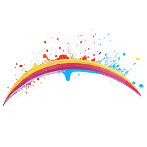 Rainbow Paint Splatter PNG 99