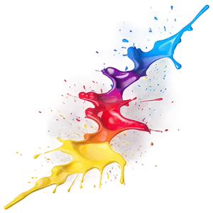 Rainbow Paint Splatter PNG Nuw61