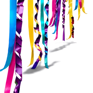 Rainbow Party Streamers Png 06282024 PNG image