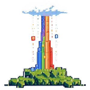 Rainbow Pixel Art PNG 94