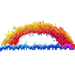 Rainbow Pixel Art PNG Iic