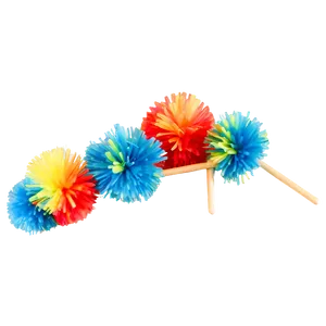 Rainbow Pom Poms Png 06132024 PNG image