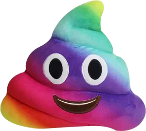 Rainbow Poop Emoji Pillow.jpg PNG image