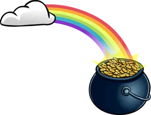 Rainbow Potof Gold Illustration PNG image