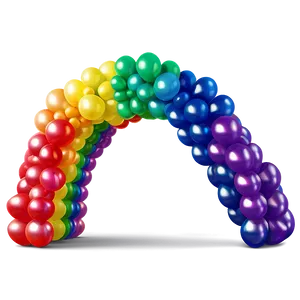 Rainbow Pride Balloon Arch PNG Kft
