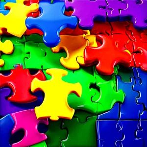 Rainbow Puzzle Pieces PNG Vbo