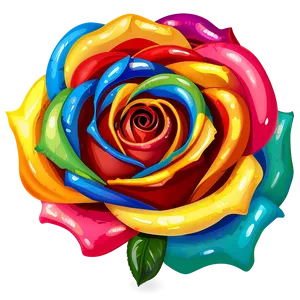 Rainbow Rose Clipart PNG Jde56 PNG