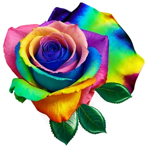 Rainbow Rose Petals PNG Iey PNG