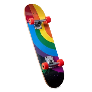 Rainbow Skateboard Deck Scene PNG 06282024