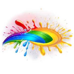 Rainbow Splash Artwork Png Uxl74 PNG image