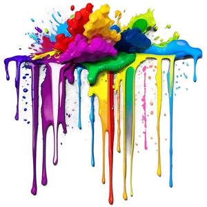 Rainbow Splatter Art Png Awr23 PNG image