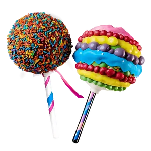 Rainbow Sprinkle Cake Pops Png 06272024 PNG image