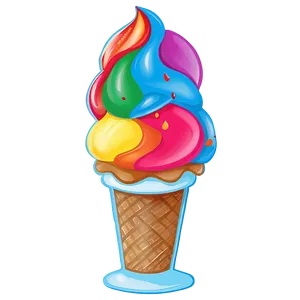 Rainbow Sprinkles Ice Cream Sundae Png 75 PNG image