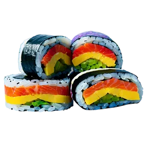 Rainbow Sushi Roll PNG 93