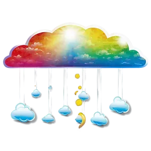 Rainbow Through Cloud PNG 04302024