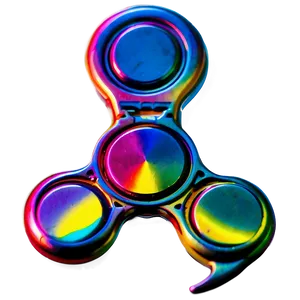 Rainbow Titanium Fidget Spinner PNG 10