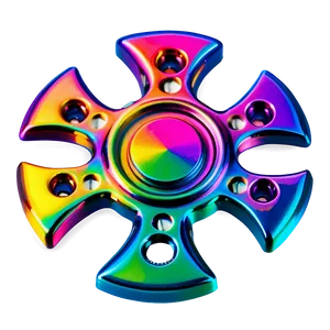 Rainbow Titanium Fidget Spinner PNG 98