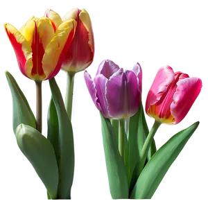 Rainbow Tulip Png Gef PNG image
