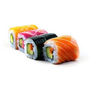 Rainbow Vegetarian Sushi Roll Png Xtt PNG image