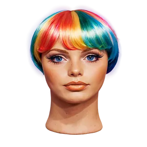 Rainbow Wig Png Nts PNG image