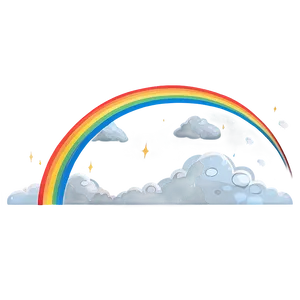 Rainbow With Clouds And Light Rays PNG Utj PNG