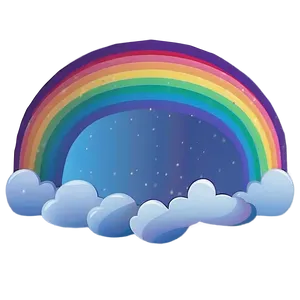 Rainbow With Clouds Animation Style PNG 53 PNG