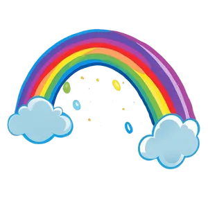 Rainbow With Clouds Digital Art Png 06282024 PNG image