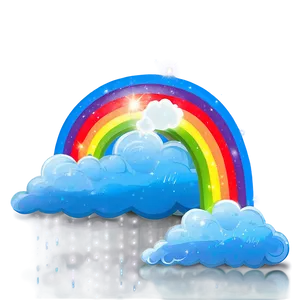 Rainbow With Clouds Fantasy Png 06282024 PNG image