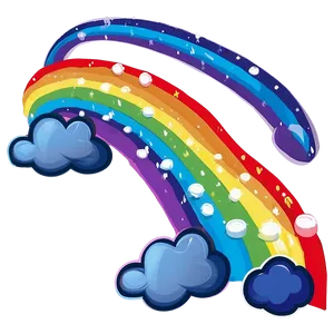 Rainbow With Clouds For Nursery PNG 72 PNG