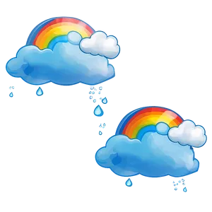 Rainbow With Clouds For Nursery PNG Wry47 PNG