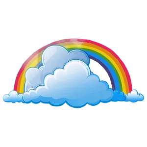 Rainbow With Clouds Nature Scene PNG 06282024 PNG