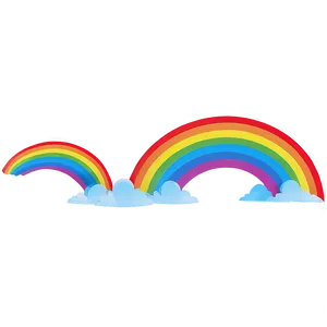 Rainbow With Clouds Png 06282024 PNG image