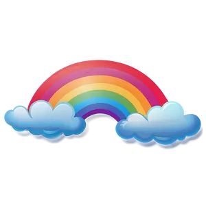 Rainbow With Clouds Transparent Background Png 06282024 PNG image