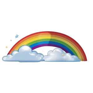 Rainbow With Clouds Transparent Background Png 06282024 PNG image