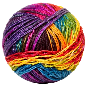 Rainbow Yarn Ball Png 06212024 PNG image