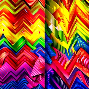 Rainbow Zigzag Pattern Png Ucj PNG image