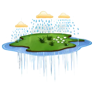 Rainfall On Pond PNG 43 PNG