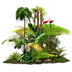 Rainforest Layers And Wildlife Png 50 PNG image