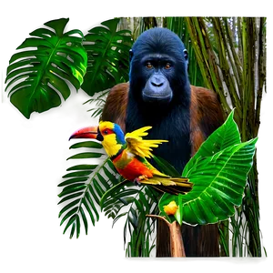 Rainforest Layers And Wildlife Png 75 PNG image