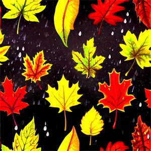 Rainy Autumn Leaves Png 05042024 PNG image