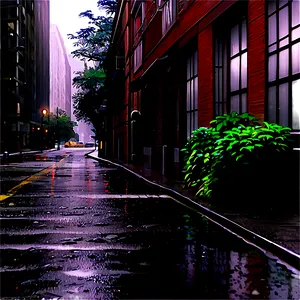 Rainy City Street Png Poe73 PNG image