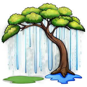 Rainy Day Big Tree Scene PNG 06262024 PNG